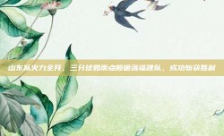 山东队火力全开，三分球如雨点般砸落福建队，成功斩获胜利