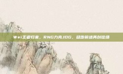 Wei王者归来，RNG力克JDG，稳步前进再创佳绩