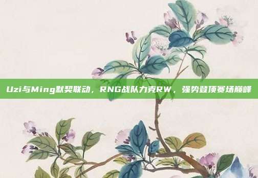 Uzi与Ming默契联动，RNG战队力克RW，强势登顶赛场巅峰  第1张