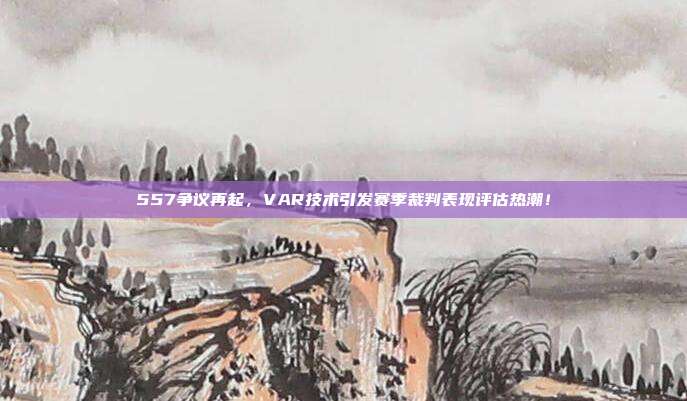 557争议再起，VAR技术引发赛季裁判表现评估热潮！  第1张