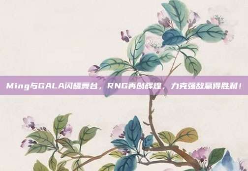 Ming与GALA闪耀舞台，RNG再创辉煌，力克强敌赢得胜利！  第1张