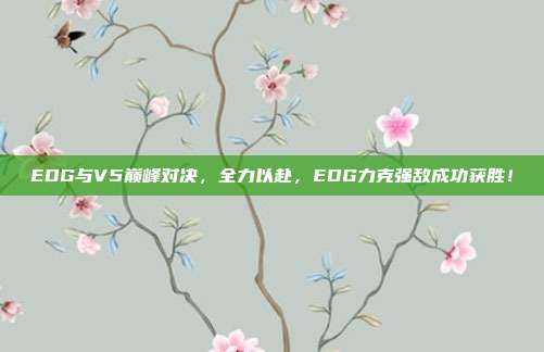 EDG与V5巅峰对决，全力以赴，EDG力克强敌成功获胜！  第1张